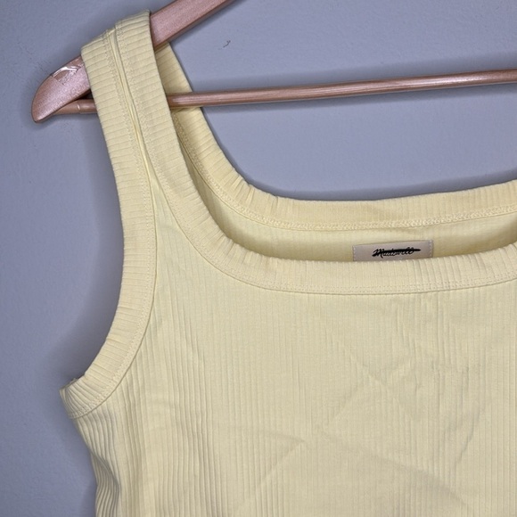 Madewell The Tailored Crop Tank in Sleekhold in Candlelight (yellow) Size XL NWT - Picture 4 of 7